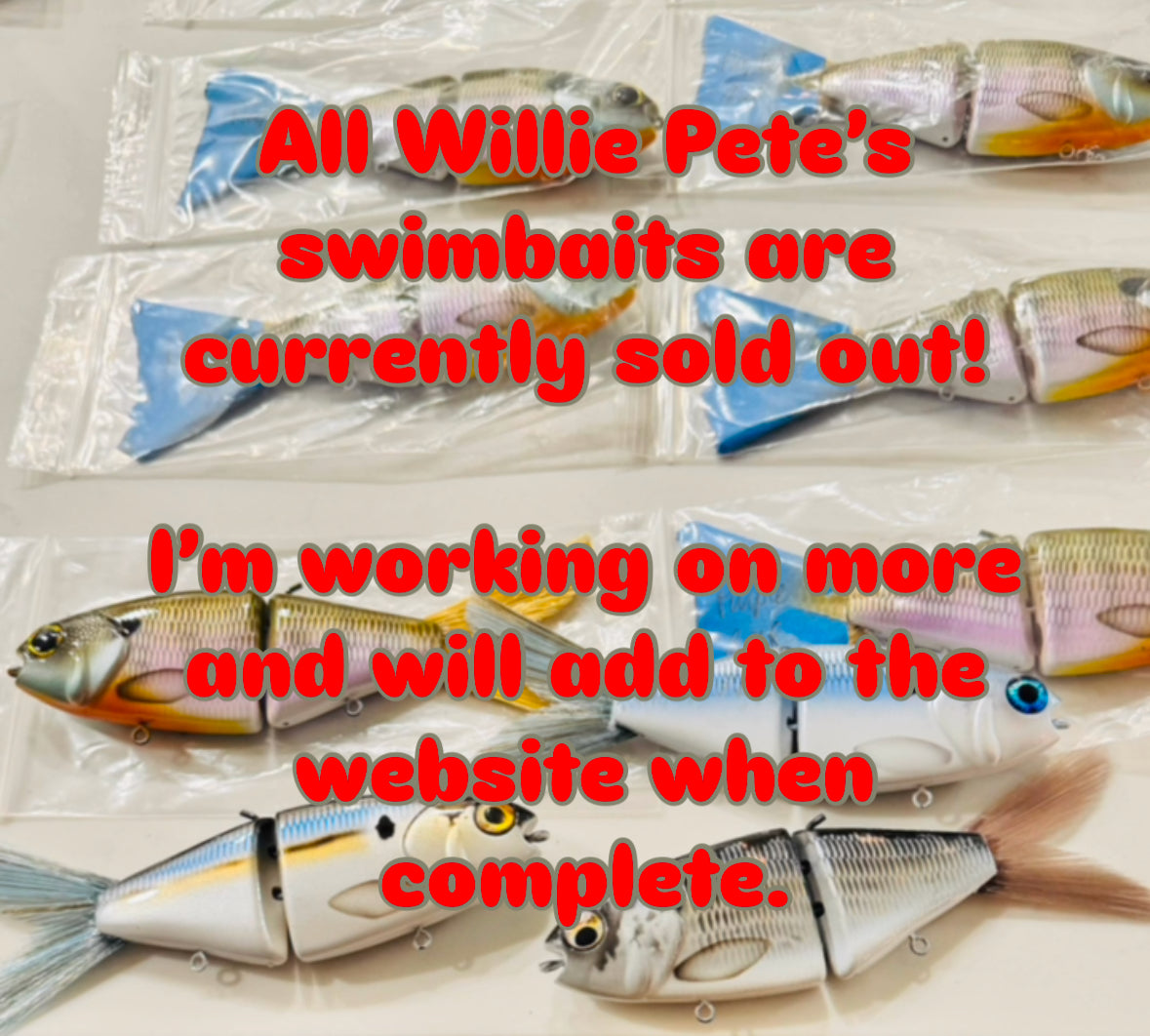 More Swimbaits Coming Soon! Sign up to the newsletter